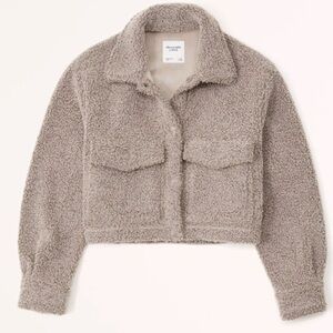 Abercrombie & Fitch Soft Beige Teddy Jacket